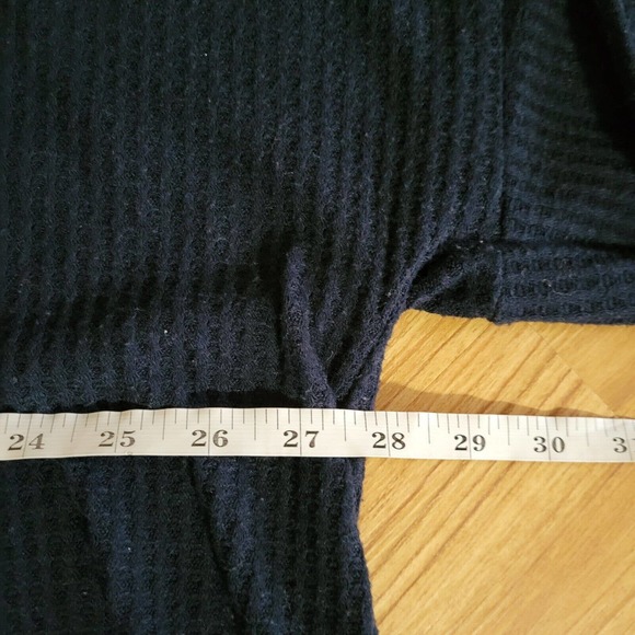 Tommy Hilfiger Cardigan Sweater Womens XXL Navy Blue Waffle Knit Thermal Button - Picture 8 of 11